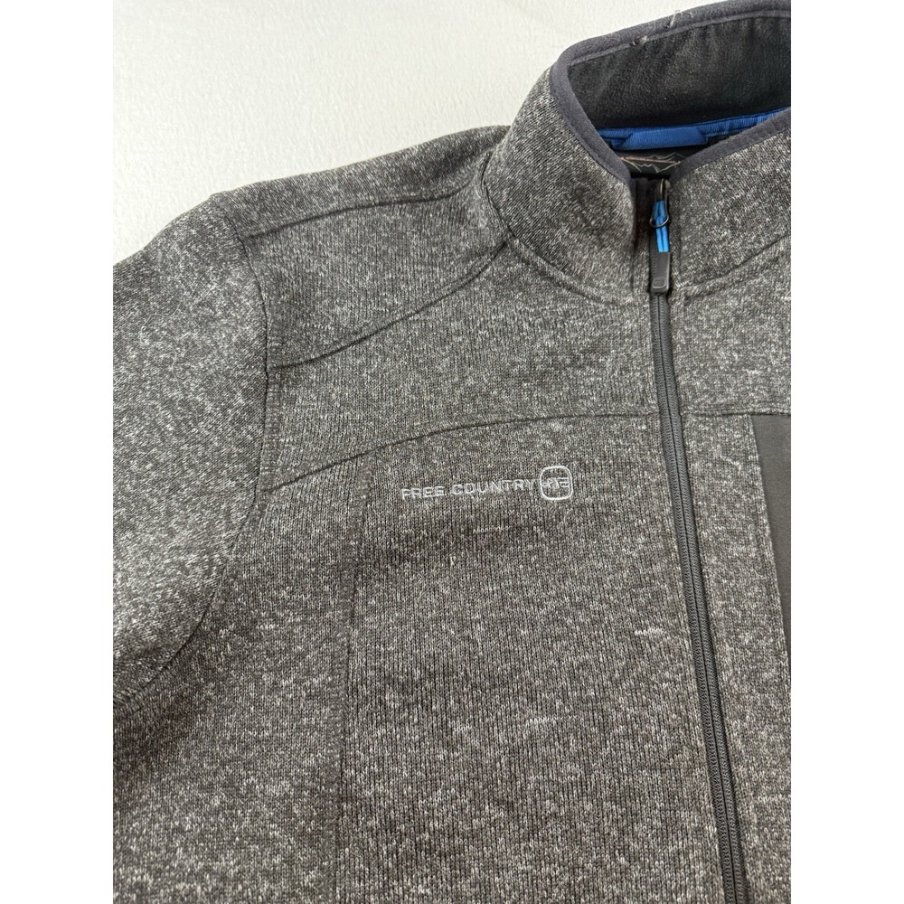 Free Country Full Zip Fleece Gray Jacket Mens Size L - Picture 4 of 13